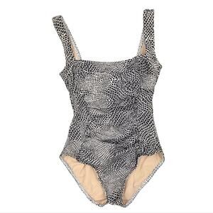 Karla Colletto One Piece Swimsuit Runched Underwire Animal Print